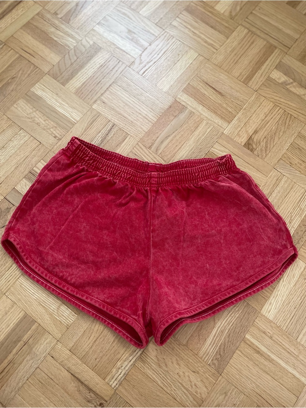 Original American Apparel red denim Shorts